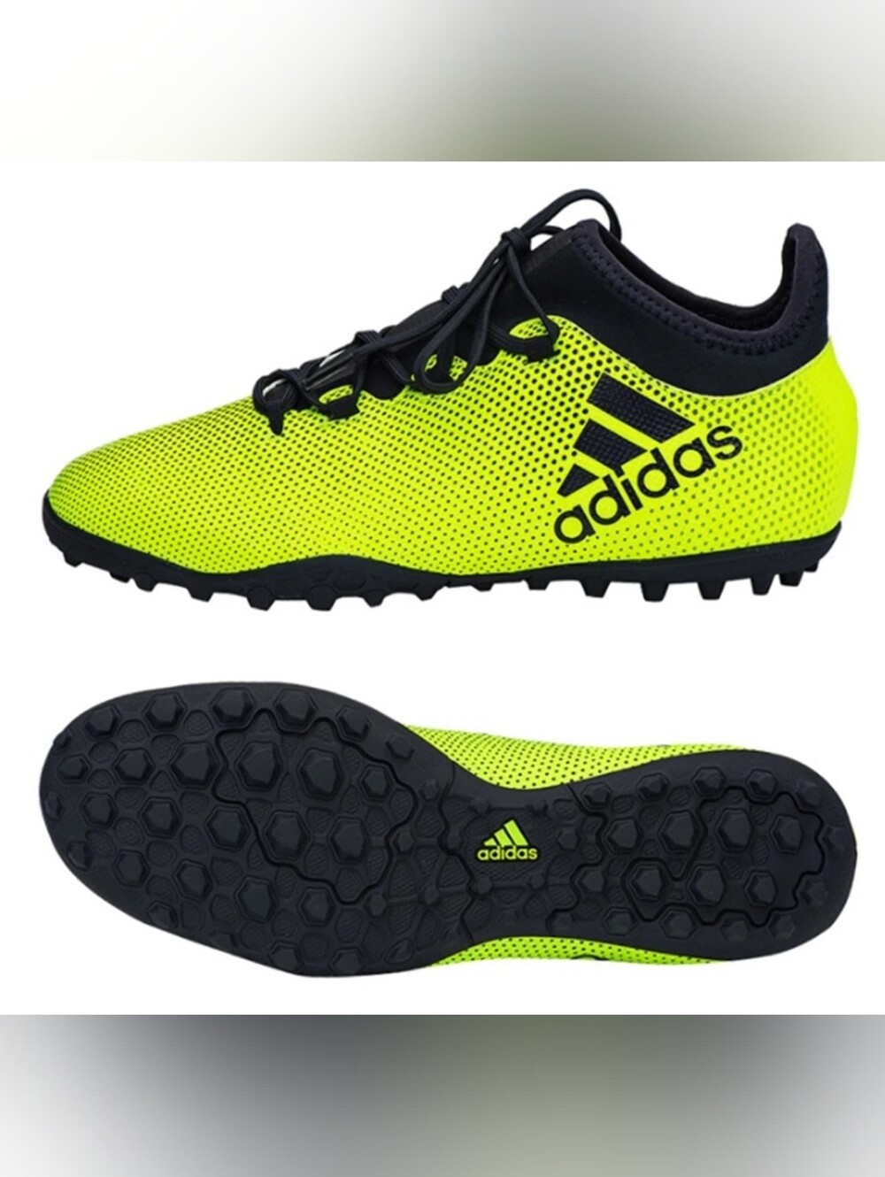 NEWAdidas Tech-fit X Tango 17.3 Tf Cg3727 Green Lace-up Football Mens Cleats 12